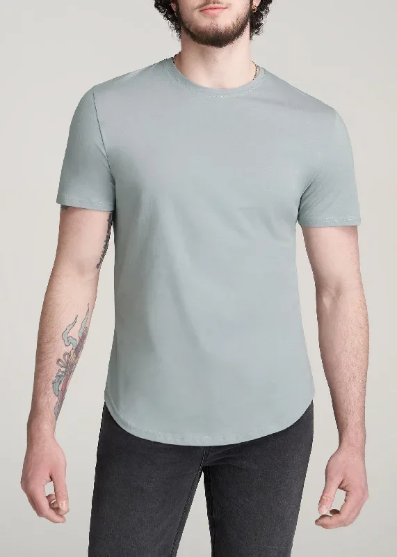 Everyday Scoop Bottom REGULAR FIT T-Shirt for Tall Men in Quarry Grey