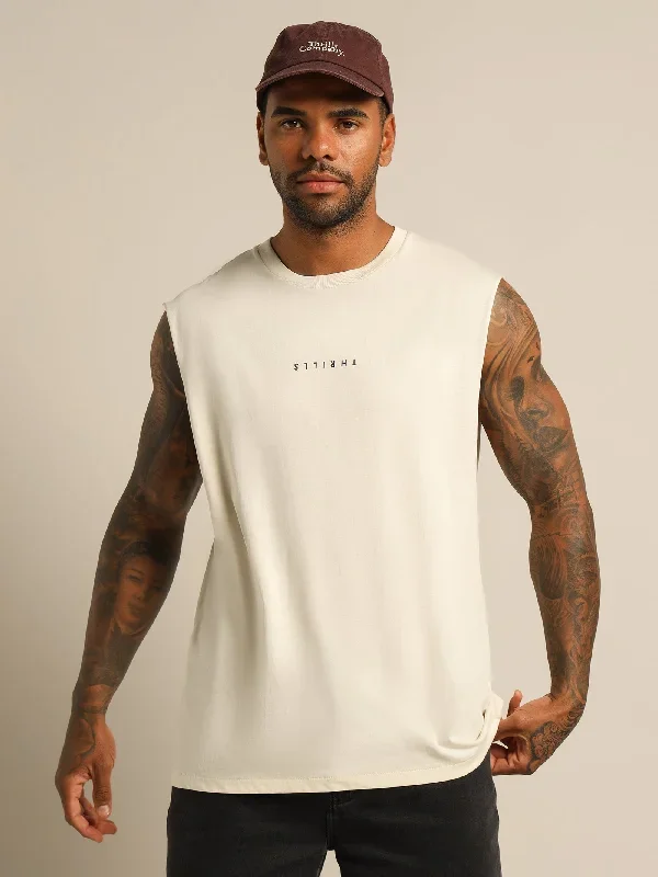 Minimal Thrills Merch Fit Muscle T-Shirt in White