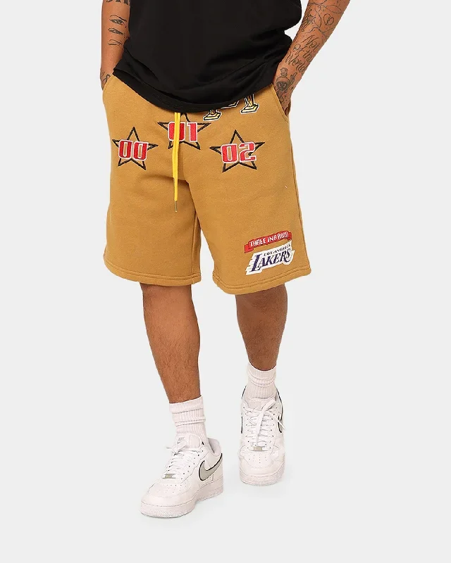 Mitchell & Ness Los Angeles Lakers 3-Peat Shorts Bone Brown