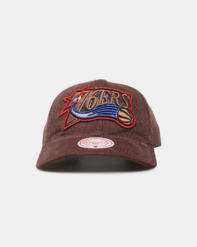 Mitchell & Ness Philadelphia 76ers 'Brown Cord' Deadstock Snapback Brown