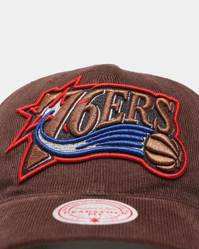 mitchell-ness-philadelphia-76ers-brown-cord-deadstock-snapback-brown