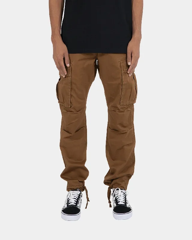 MNML Vintage Twill Cargo Pants Brown