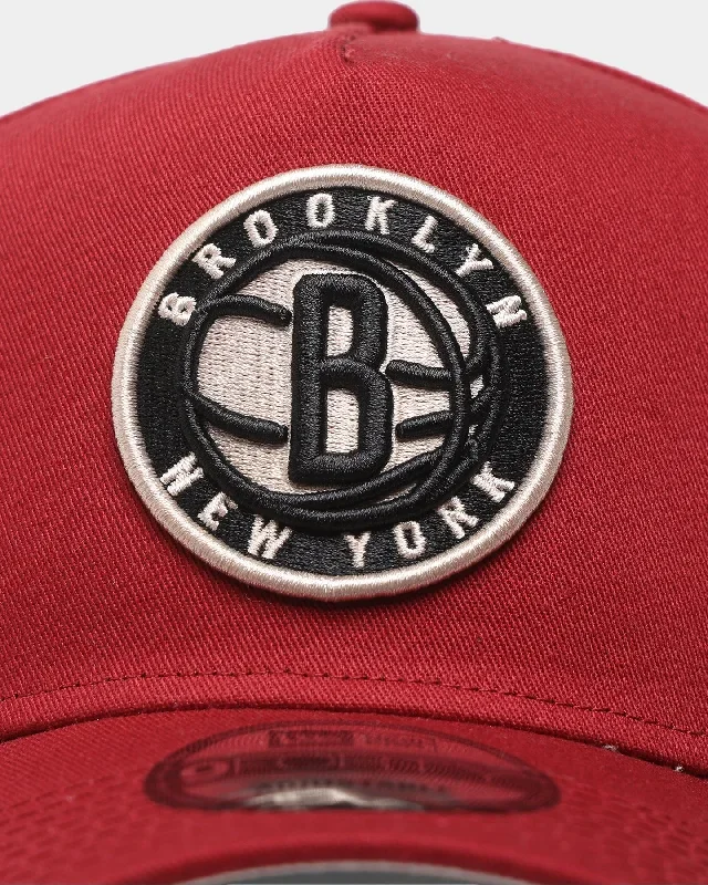 new-era-brooklyn-nets-9forty-a-frame-snapback-cardinal-black-stone