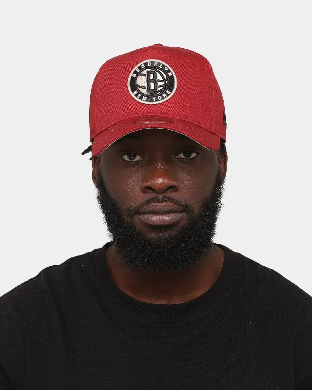 new-era-brooklyn-nets-9forty-a-frame-snapback-cardinal-black-stone