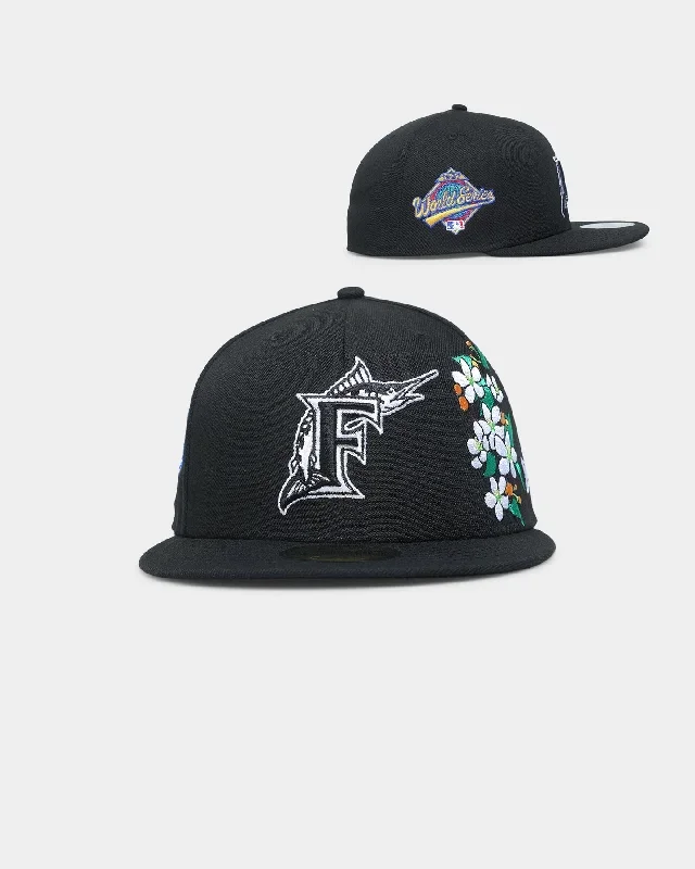 New Era Florida Marlins 'State Flower' 59FIFTY Fitted Black/Floral