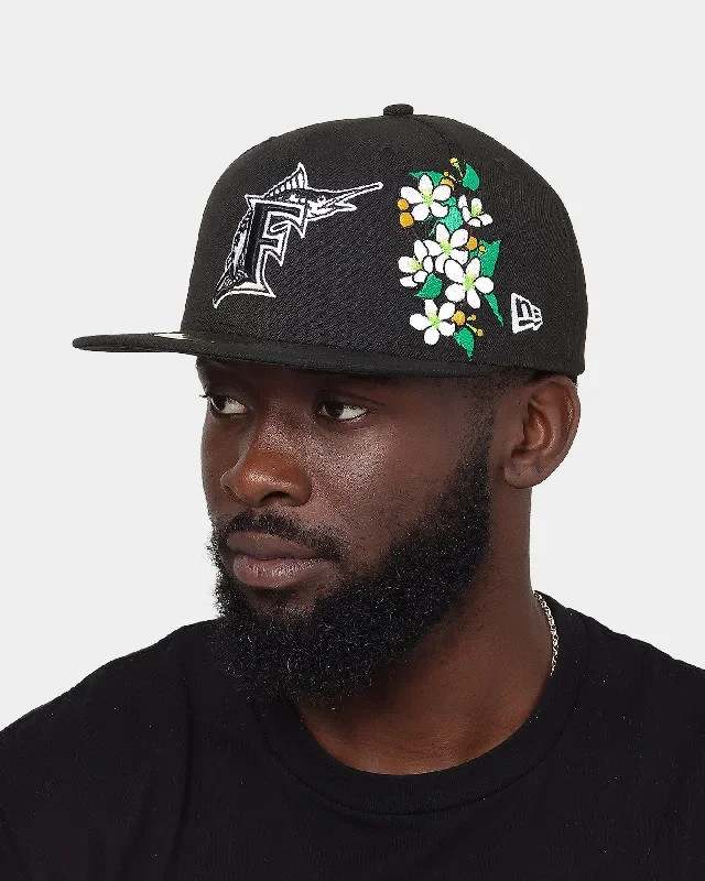 new-era-florida-marlins-state-flower-59fifty-fitted-black-floral