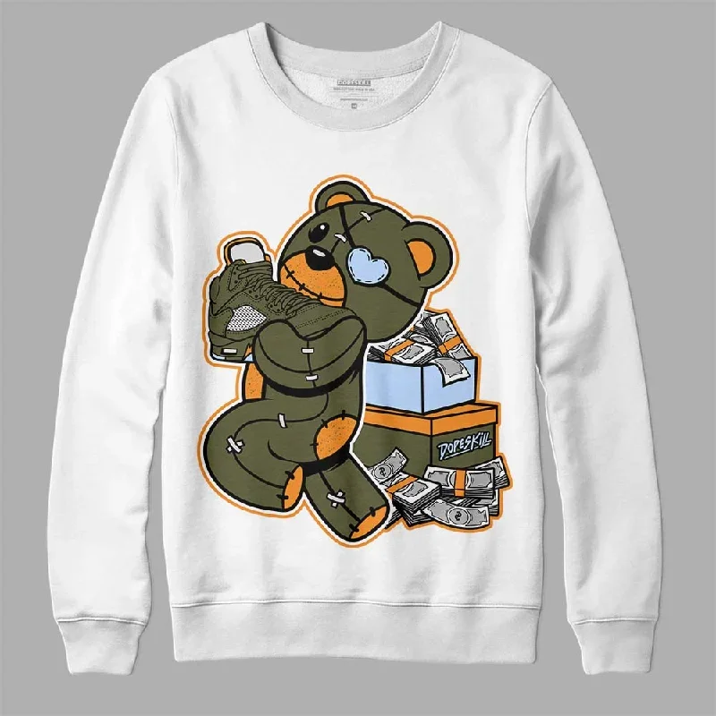 Olive 5s DopeSkill Sweatshirt Bear Steals Sneaker Graphic