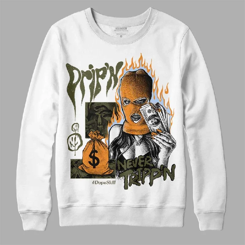 Olive 5s DopeSkill Sweatshirt Drip'n Never Tripp'n Graphic