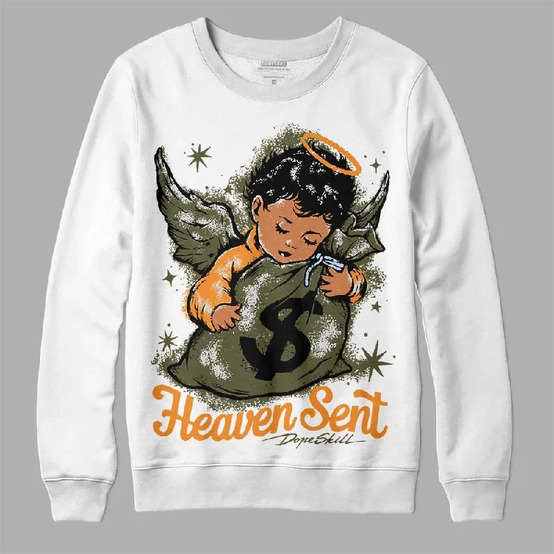 Olive 5s DopeSkill Sweatshirt Heaven Sent Graphic