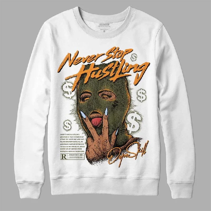 Olive 5s DopeSkill Sweatshirt Never Stop Hustling Graphic