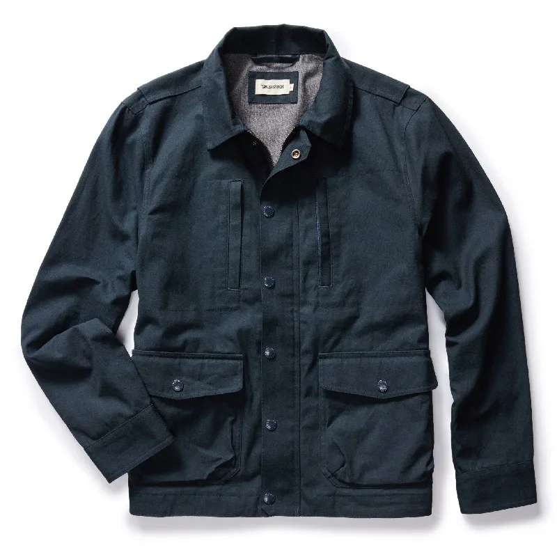 The Pathfinder Jacket in Dark Navy Dry Wax