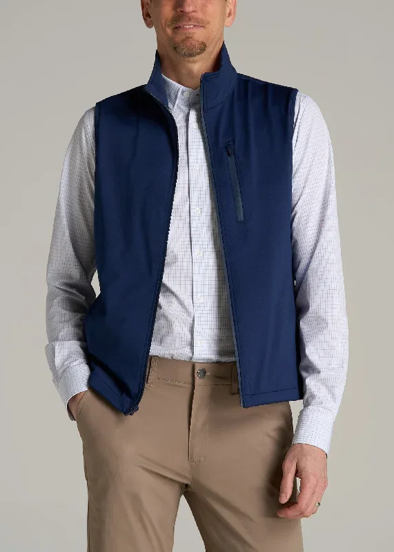 Performance Vest for Tall Men in Blue Mix