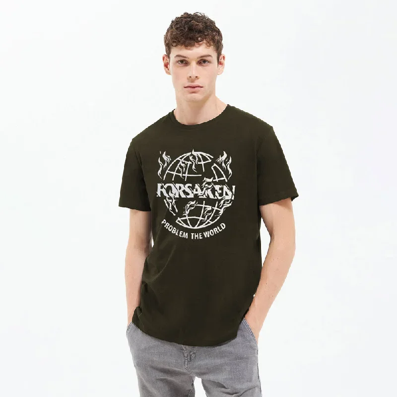 Polo Republica Men's Forsaken Printed Crew Neck Tee Shirt