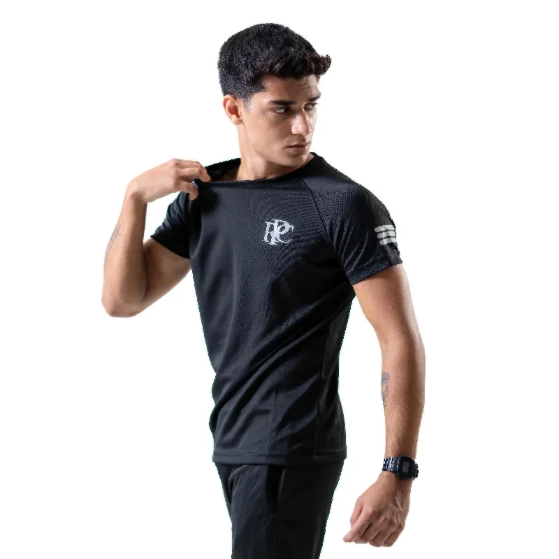 Polo Republica Men's Pony PRC & Three Stripes Printed Activewear Tee Shirt