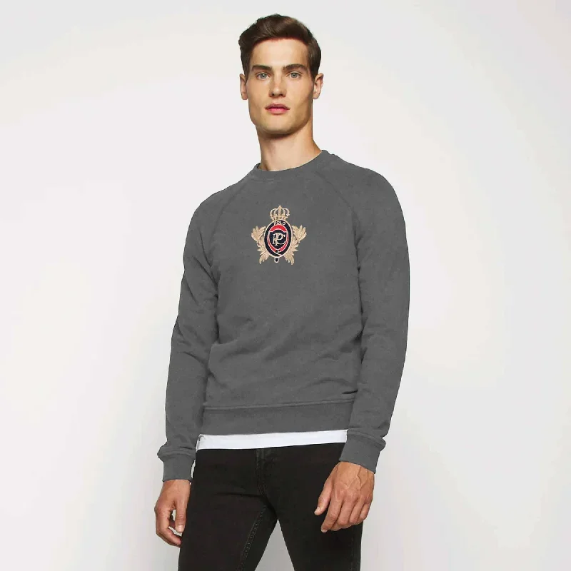 Polo Republica Men's PRC Crest Embroidered Raglan Sleeve Pique Tee Shirt