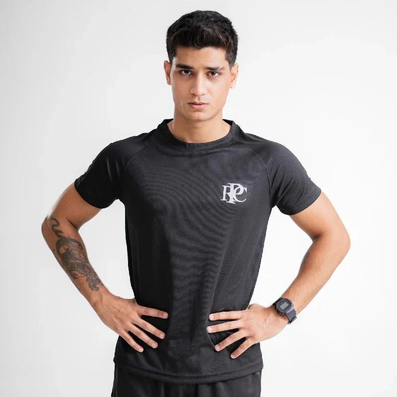 Polo Republica Men's PRC & Single Stripe Printed Activewear Tee Shirt