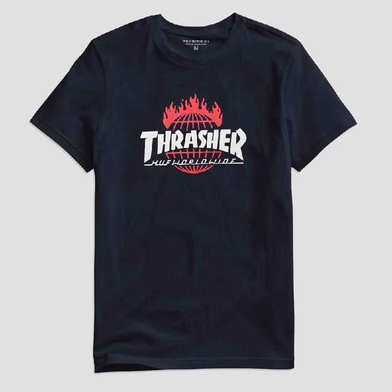 Polo Republica Men's Thrasher Printed Crew Neck Tee Shirt