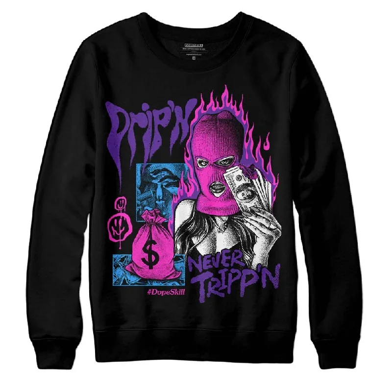 PURPLE Collection DopeSkill Sweatshirt Drip'n Never Tripp'n Graphic