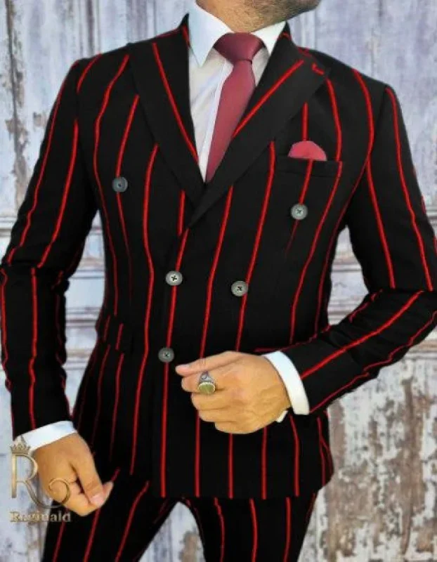 Black With Red Pinstripe