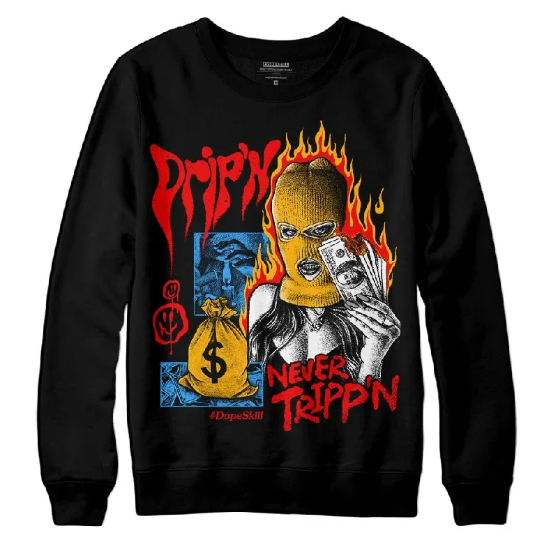 Red Collection DopeSkill Sweatshirt Drip'n Never Tripp'n Graphic