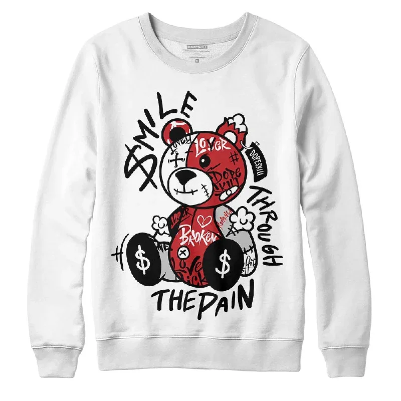 Red Taxi 12s DopeSkill Sweatshirt Smile Through The Pain Graphic