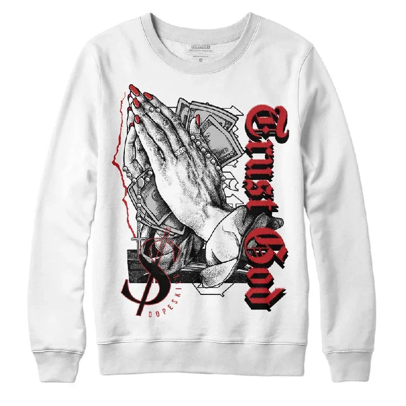 Red Taxi 12s DopeSkill Sweatshirt Trust God Graphic