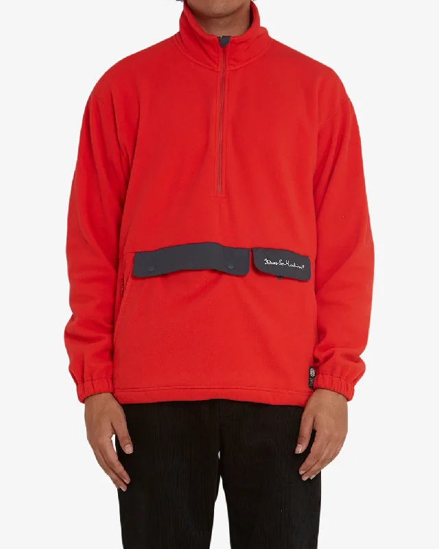 Ridgeline Fleece Pullover - Blaze Orange