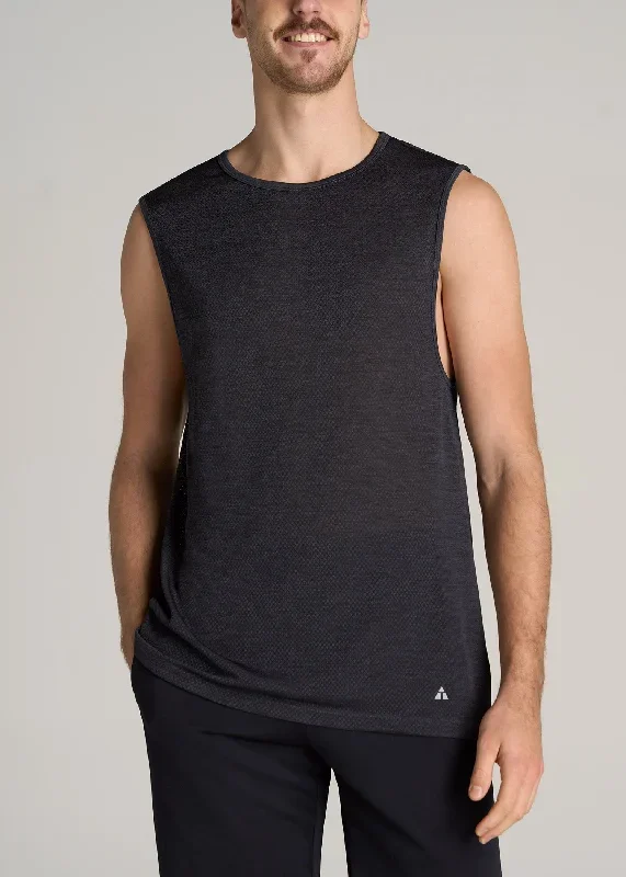 A.T. Performance MODERN-FIT Engineered Tall Tank Top in Charcoal Mix