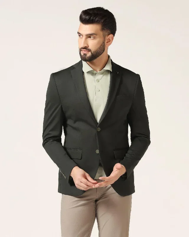 TechPro Formal Green Solid Blazer - Sein