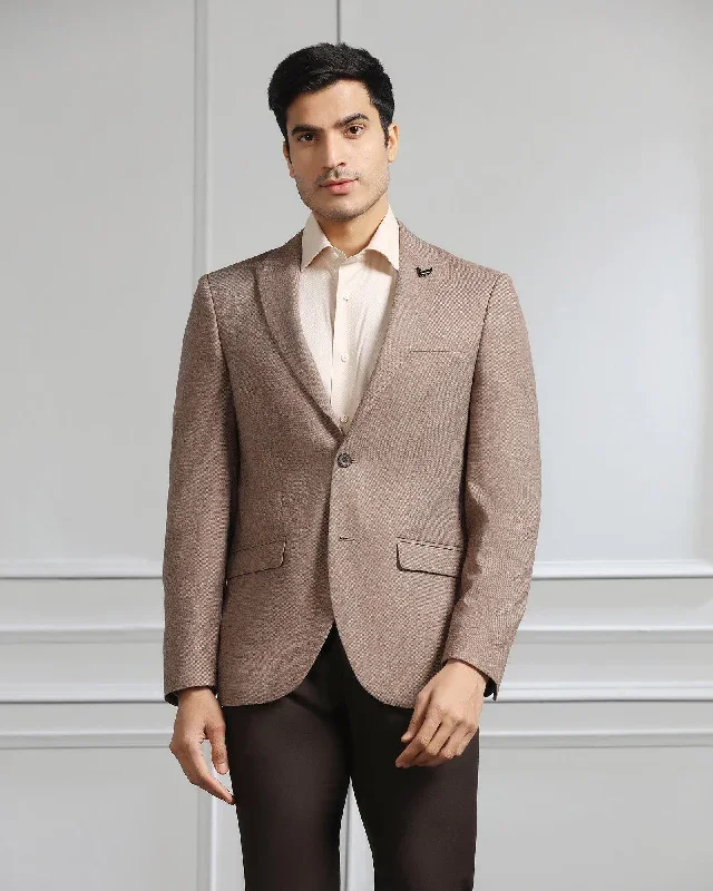 Formal Brown Textured Blazer - Bennett