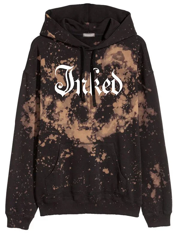 Unisex Inked Logo Acid Wash Hoodie