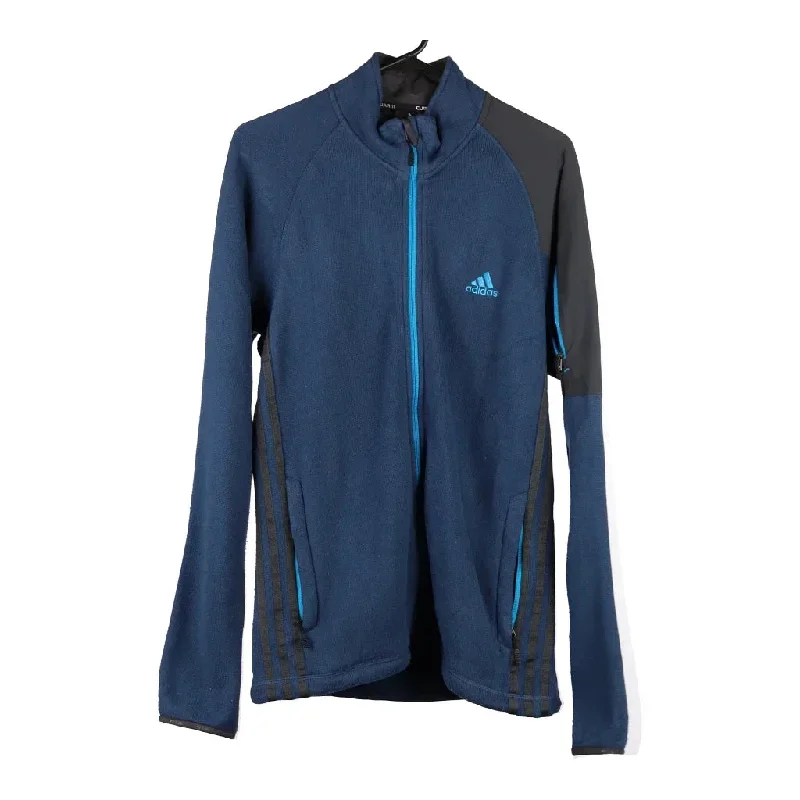 Adidas Fleece Jacket - Medium Blue Polyester