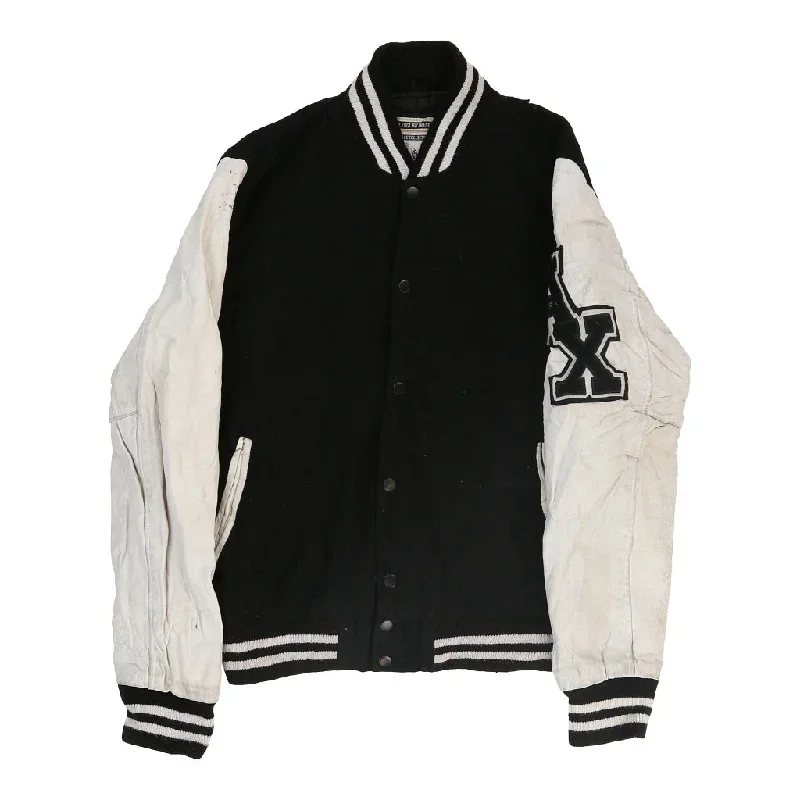 Vintage Aviatrix Varsity Jacket - Small Black Polyester