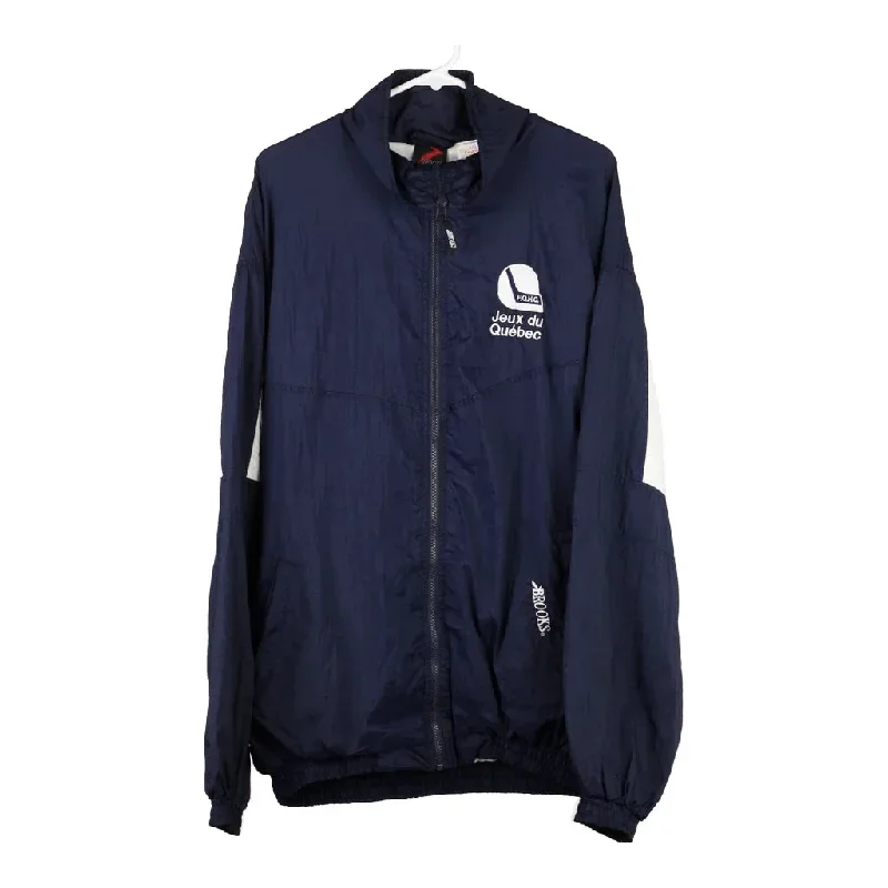 Brooks Track Jacket - Large Blue Polyester