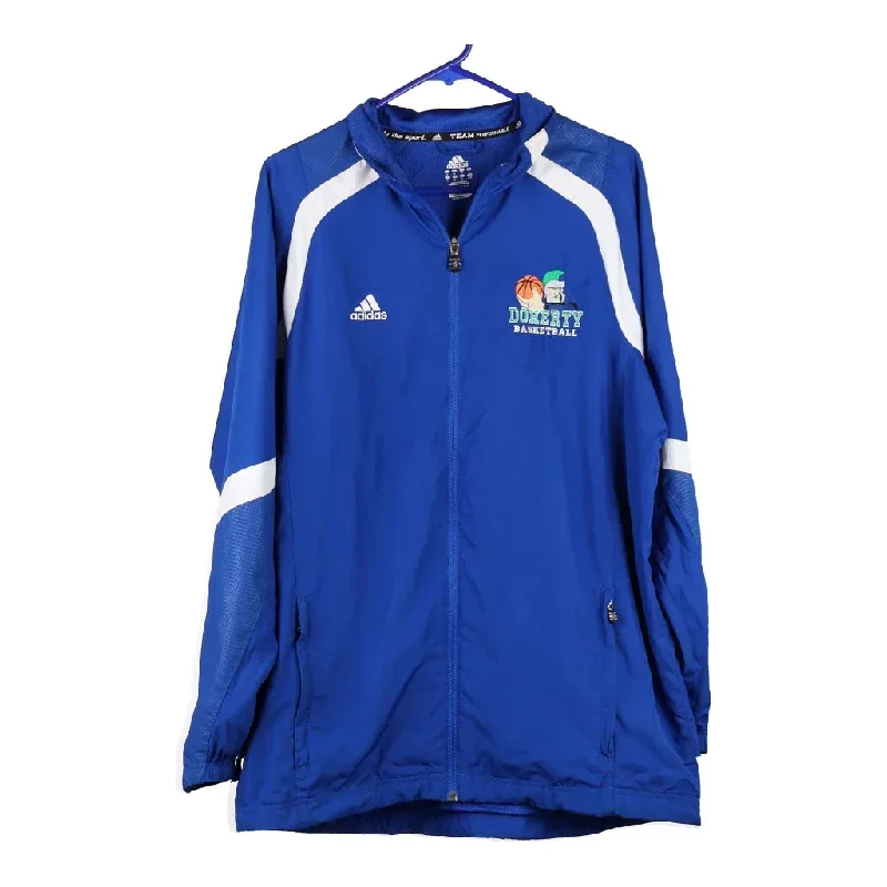 Doherty Basketball Adidas College Jacket - Medium Blue Nylon