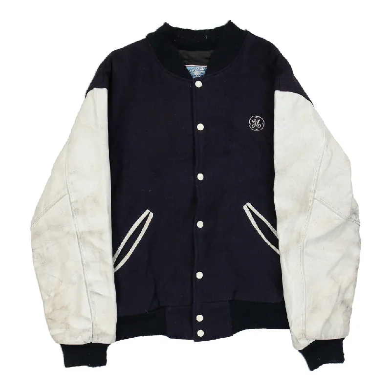 Vintage Horizon Varsity Jacket - Large Navy