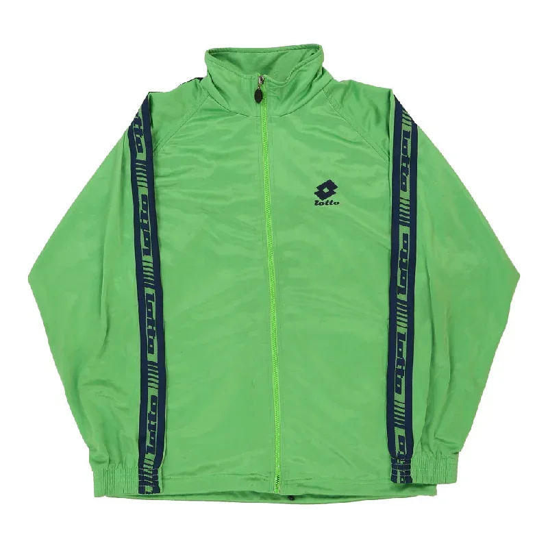 Lotto Spellout Track Jacket - XL Green Polyester