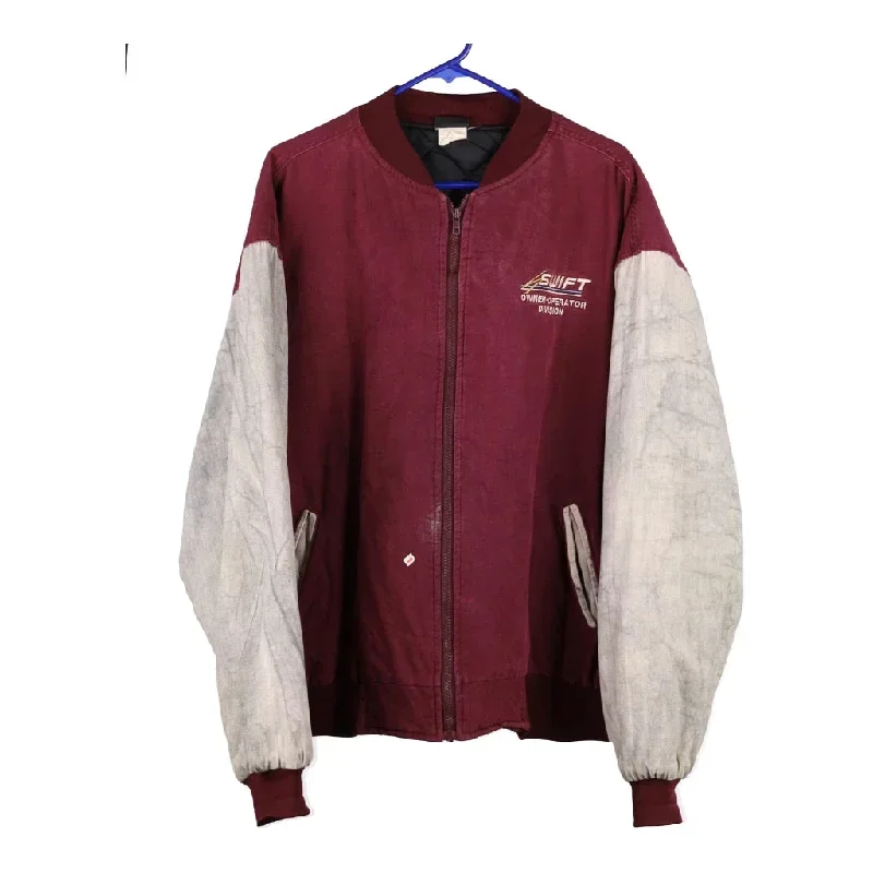 Swift Nemesis Varsity Jacket - 2XL Burgundy Cotton