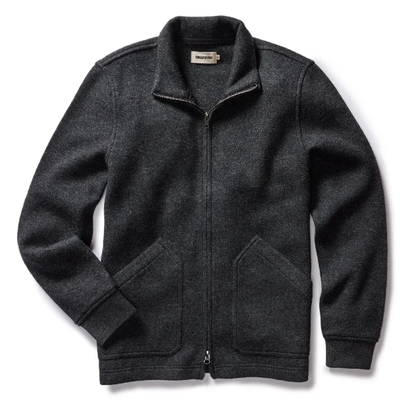 The Weekend Jacket in Charcoal Birdseye Wool