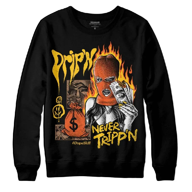 Yellow Collection DopeSkill Sweatshirt Drip'n Never Tripp'n Graphic