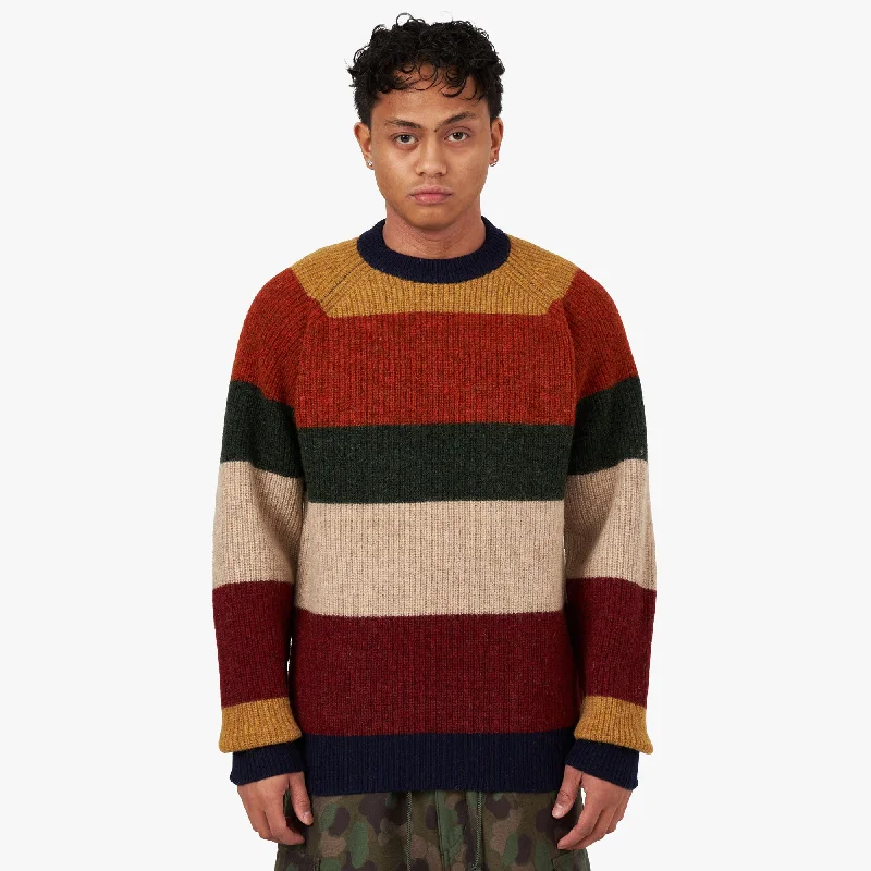 BEAMS PLUS Multi Stripe Crewneck / Multi