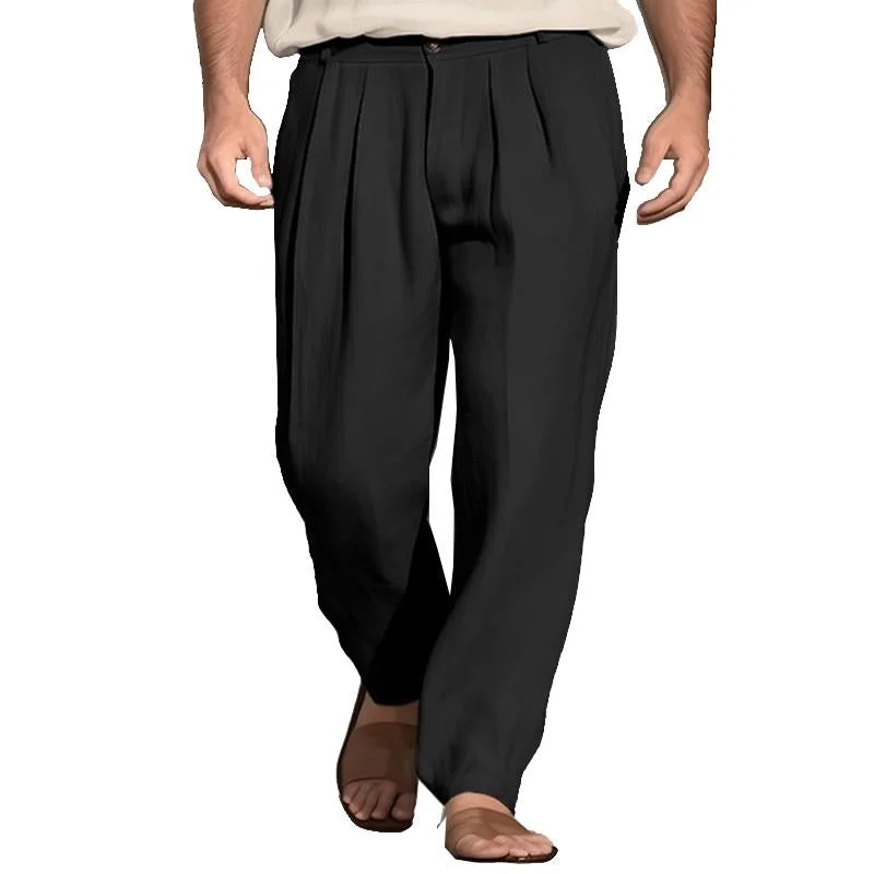 mens-linen-loose-solid-color-comfortable-breathable-casual-pants-40917513x