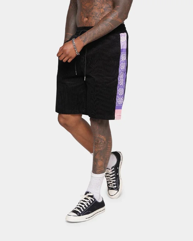 XXIII Akolo Paisley Panel Shorts Black/Pink